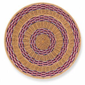 Terrain Americana Rattan Serving Basket Tray Lake House Coastal Handmade, NWT